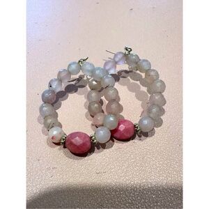 Pink quartz earrings 